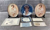 3 Princess Diana Tribute Plates