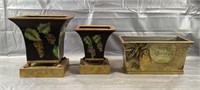 (3) 10", 8", 6" Decorative Planters