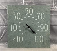 12x12" T.M. Hoff Handmade Slate Thermometer