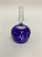 Blue Bohemian Glass Bell