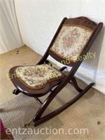 Floral Pattern Wooden Chairs (2)