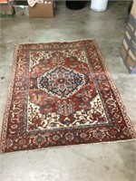 Vintage Persian Heriz Rug,75” by 57”