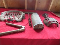 Antique Drill, Stove parts, Seat, Dehorner