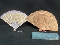 Wood Carved Hand Fan and Decorated Fan