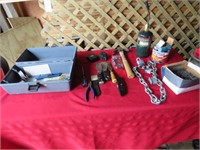 Tools box w/misc items