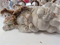 Sleeping angel figurine flower angel figurine