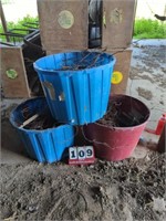3 Buckets with Bailing Wire