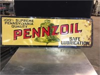 Pennzoil Tin Oil Sign - 36 x 12