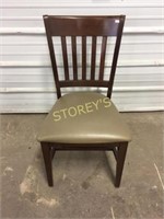 Slat Back Cushioned Dining Chair