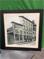 Framed Building Picture - 24 x 24