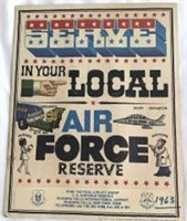 Vintage Air Force Reserve Advertisement Display