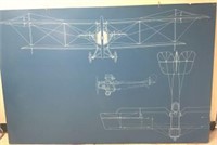 Curtiss Jenny Schematics -Artist Print, Foam Board