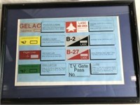 RARE Lockheed Gate Passes - Framed