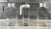 3 Glass Juice Containers