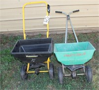 2 lawn spreaders