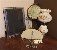 clock/lamp/pic frame/shelf