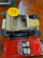 TWO VINTAGE DIE CAST CARS