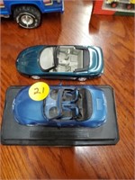 TWO OLD DIE CAST CARS