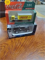 DIE CAST MINI COOPER AND COCA COLA TRUCK