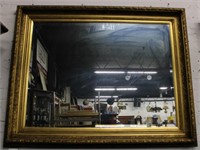Victorian gold gilt beveled Mirror 39.5" x 49.5"