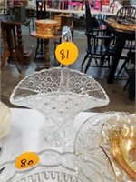 NICE CUT GLASS BASKET