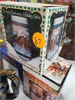 3 HOLIDAY BEER STEINS- BUDWEISER