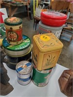 VINTAGE ASSORTED TINS