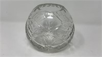Cut Crystal Globe Vase in style of Waterford