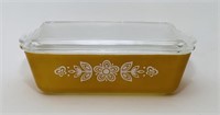 Pyrex 503 Butterfly Gold Refrigerator Dish w/Lid