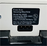 JC Penney Free Arm Sewing Machine, Everything is