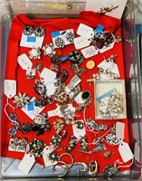 Vintage Costume Jewelry, Pins, Earrings, etc