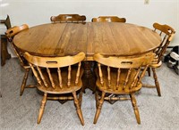 Kitchen Table w/6 Chairs, Jefferson Woodworking