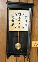 Very Old Sessions Wind Up Clock, Has Key, 17” w x
