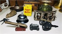 3 Cannons, Bell, Coffee Grinder, etc