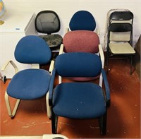 8 Chairs, 2 Metal, 6 Padded