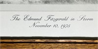 The Edmund Fitzgerald in Storm, Framed Print,