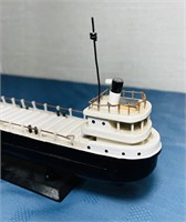 Edmund Fitzgerald Wood Ship Model, tripod tower