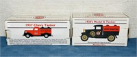 2 Clark Locking Coin Bank Trucks, both look to be