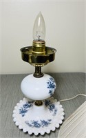 2 Vintage Lamps, Milk Glass Shade on one