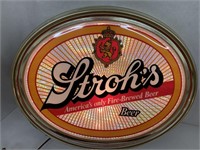 Stroh's Oval Lighted Beer Sign.