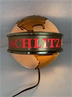 Schlitz 1/2 Globe Lighted Beer Sign.