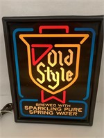 "Old Style" Rect Lighted Beer Sign.