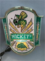 Mickey's Malt Liquor Lighted Beer Sign