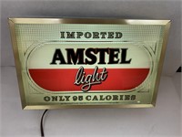 Amstel Light Rect Lighted Beer Sign.