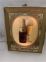 Andeker Rect Lighted Beer Sign.