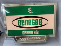 Genesee Cream Ale Rect Lighted Beer Sign.