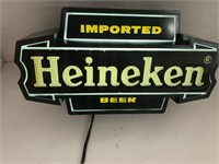 Heinken Small Size Lighted Beer Sign.
