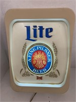 Miller Lite Lighted Beer Sign.