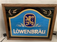 Lowenbrau Lighted Beer Sign.