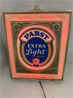 Pabst Extra Light Lighted Beer Sign.
